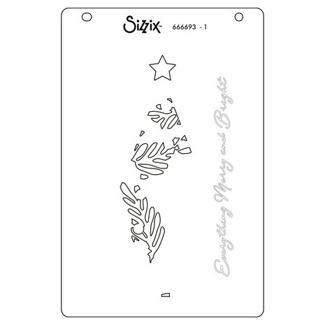 Sizzix Layered Stencils Happy Holidays (666693)
