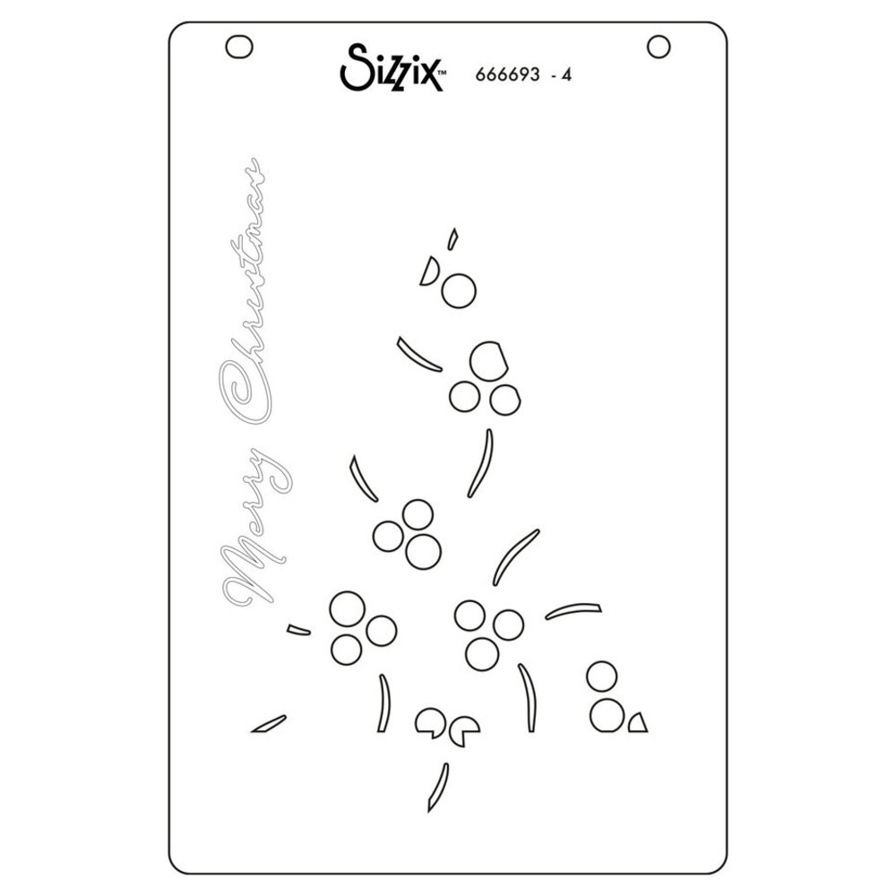 Sizzix Layered Stencils Happy Holidays (666693)