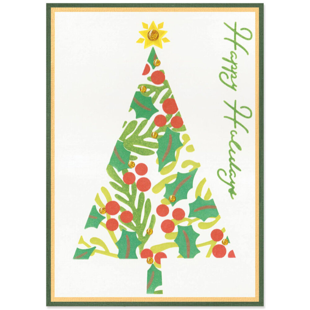 Sizzix Layered Stencils Happy Holidays (666693)