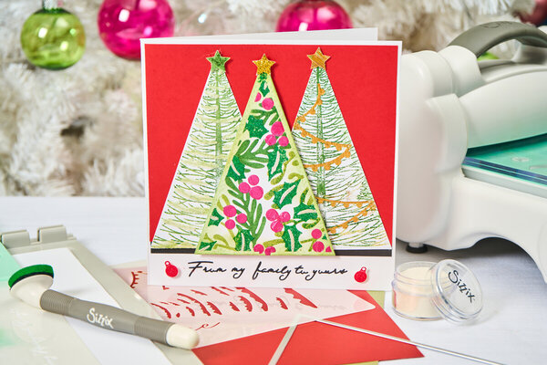 Sizzix Layered Stencils Happy Holidays (666693)