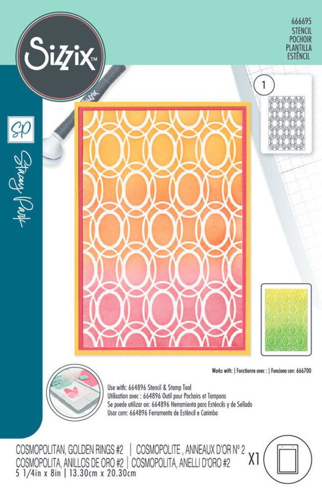 Sizzix Stencil Golden Rings #2 (666695)
