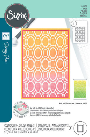 Sizzix Stencil Golden Rings #2 (666695)