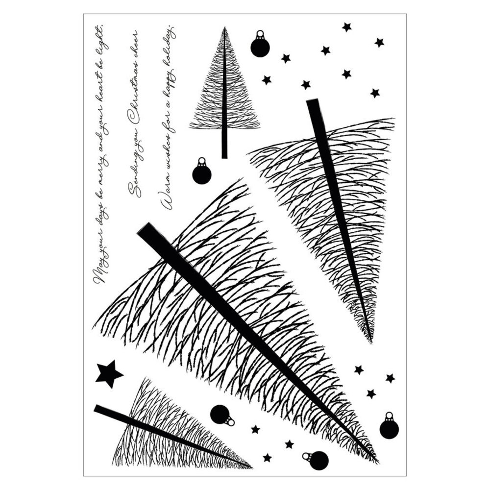 Sizzix Clear Stamps & Stencil Merry & Light (666691) Sizzix Clear Stamps & Stencil Merry & Light (666691)