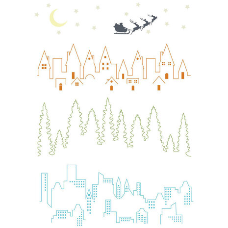 Sizzix Clear Stamps The View (666696) Sizzix Clear Stamps The View (666696)