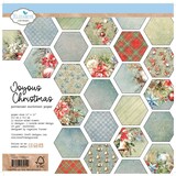 Elizabeth Craft Designs Joyous Christmas 12x12 Inch Patterned Cardstock Paper (C025)