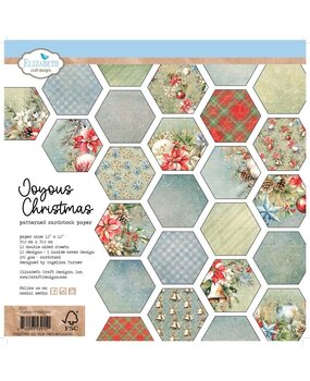 Elizabeth Craft Designs Joyous Christmas 12x12 Inch Patterned Cardstock Paper (C025) Elizabeth Craft Designs Joyous Christmas 12x12 Inch Patterned Cardstock Paper (C025)
