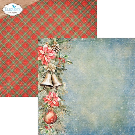 Elizabeth Craft Designs Joyous Christmas 12x12 Inch Patterned Cardstock Paper (C025)