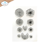 Elizabeth Craft Designs Joyous Christmas A6 Clear Stamps Flower Centers 2 (CS359)