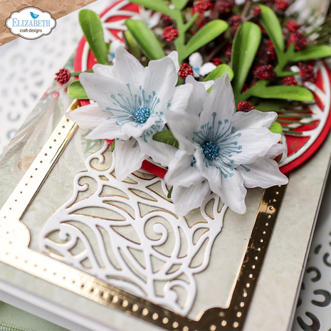 Elizabeth Craft Designs Joyous Christmas A6 Clear Stamps Flower Centers 2 (CS359)