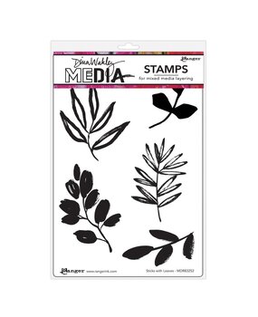 Dina Wakley MEdia Sticks with Leaves Cling Stamps (MDR83252) Dina Wakley MEdia Sticks with Leaves Cling Stamps (MDR83252)