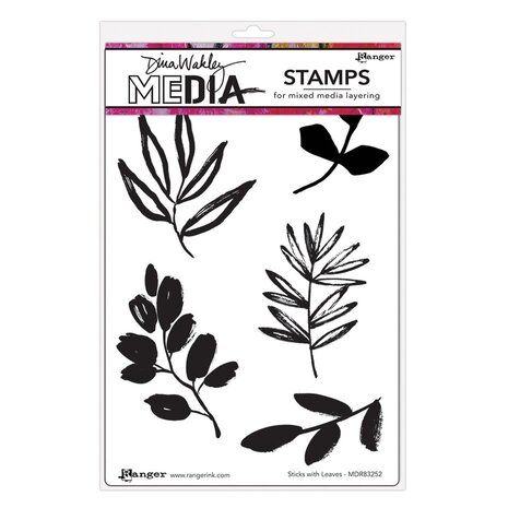 Dina Wakley MEdia Sticks with Leaves Cling Stamps (MDR83252) Dina Wakley MEdia Sticks with Leaves Cling Stamps (MDR83252)