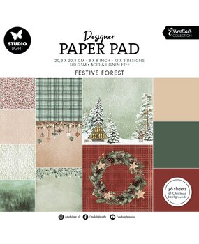Studio Light Christmas Essentials Festive Forest 8x8 Inch Design Paper Pad (SL-ES-DPP200) Studio Light Christmas Essentials Festive Forest 8x8 Inch Design Paper Pad (SL-ES-DPP200)