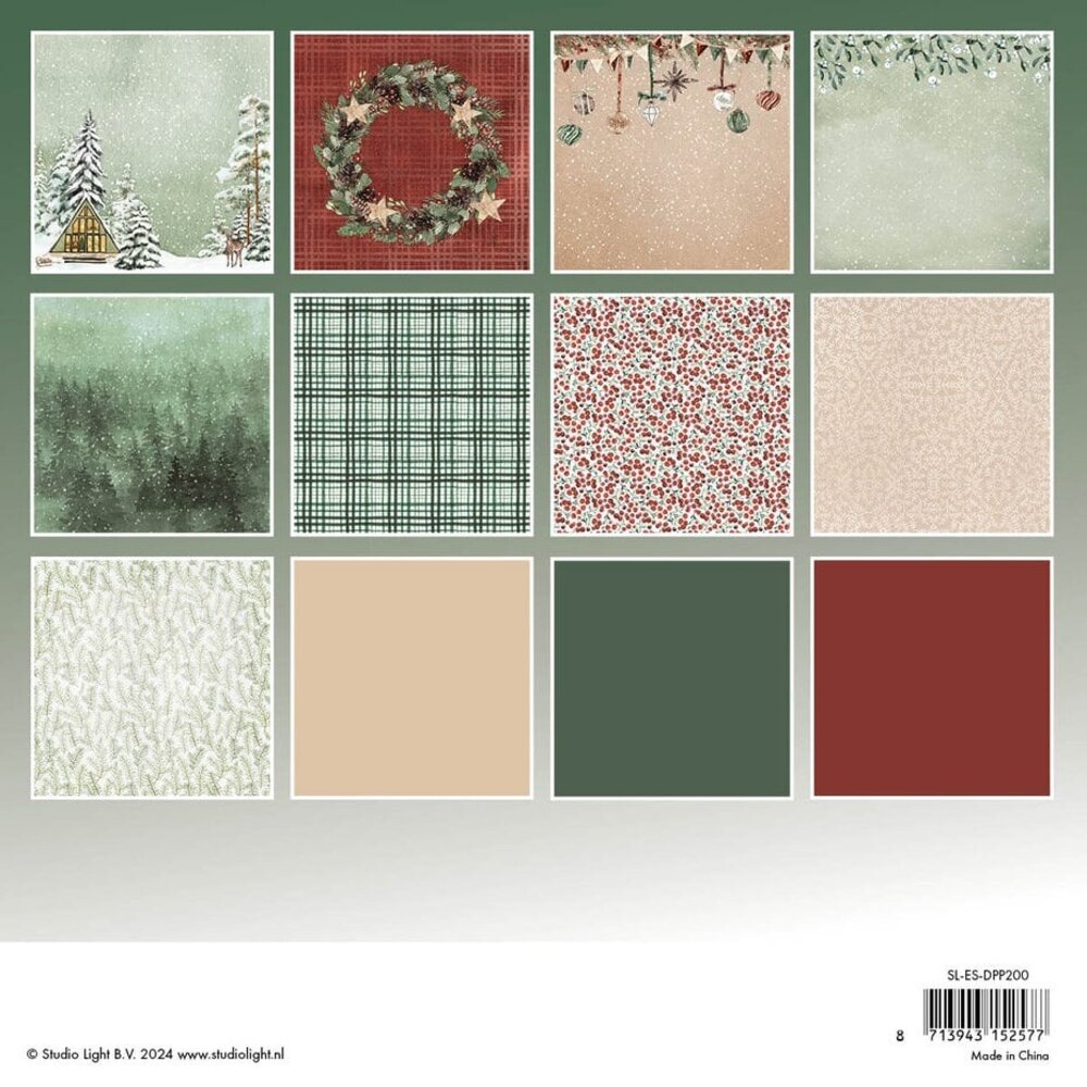 Studio Light Christmas Essentials Festive Forest 8x8 Inch Design Paper Pad (SL-ES-DPP200) Studio Light Christmas Essentials Festive Forest 8x8 Inch Design Paper Pad (SL-ES-DPP200)