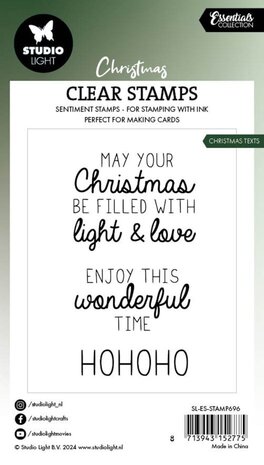 Studio Light Christmas Essentials Clear Stamps Christmas Texts (SL-ES-STAMP696) Studio Light Christmas Essentials Clear Stamps Christmas Texts (SL-ES-STAMP696)