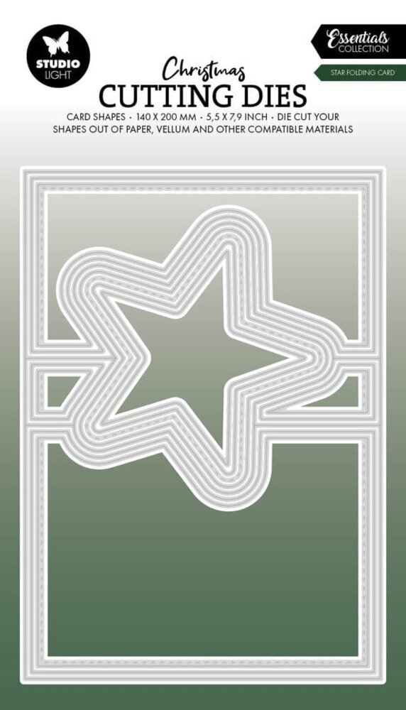 Studio Light Christmas Essentials Snijmal Star Folding Card (SL-ES-CD839) Studio Light Christmas Essentials Snijmal Star Folding Card (SL-ES-CD839)