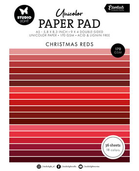 Studio Light Essentials Christmas Reds A5 Unicolor Paper Pad (SL-ES-UPP205)