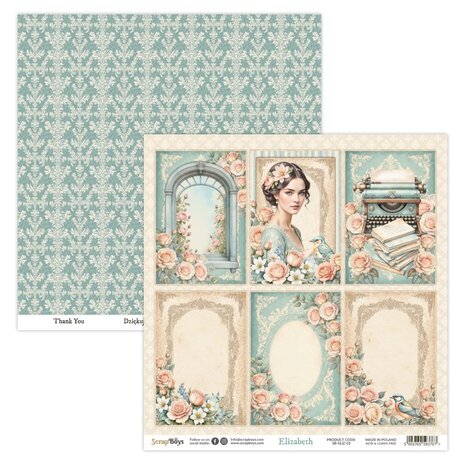 ScrapBoys Elizabeth 12x12 Inch Paper Pad (SB-ELIZ-08)