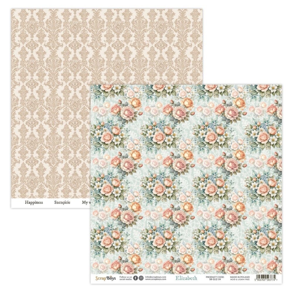 ScrapBoys Elizabeth 12x12 Inch Paper Pad (SB-ELIZ-08)