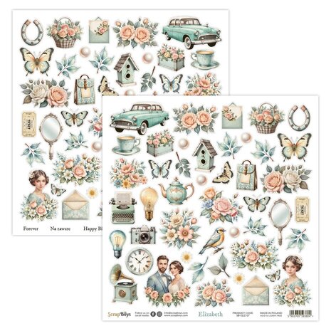 ScrapBoys Elizabeth 12x12 Inch Paper Pad (SB-ELIZ-08)