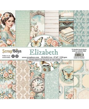 ScrapBoys Elizabeth 8x8 Inch Paper Pad (SB-ELIZ-10) ScrapBoys Elizabeth 8x8 Inch Paper Pad (SB-ELIZ-10)