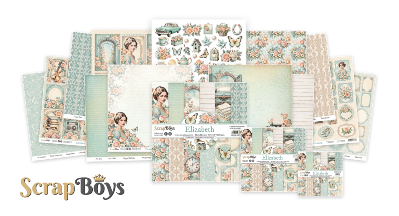 ScrapBoys Elizabeth 6x6 Inch Paper Pad (SB-ELIZ-09) ScrapBoys Elizabeth 6x6 Inch Paper Pad (SB-ELIZ-09)