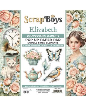 ScrapBoys Elizabeth 6x6 Inch Pop Up Paper Pad (SB-ELIZ-11) ScrapBoys Elizabeth 6x6 Inch Pop Up Paper Pad (SB-ELIZ-11)