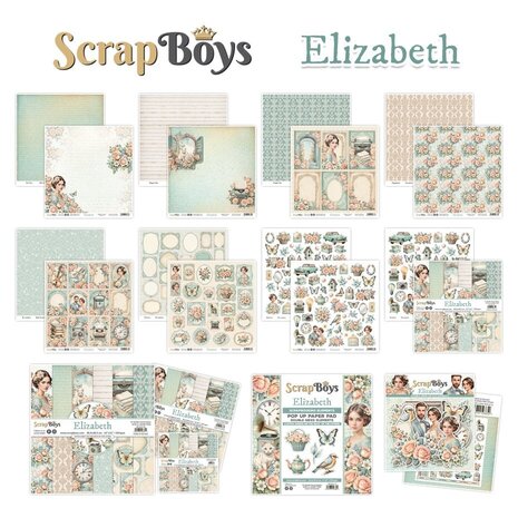 ScrapBoys Elizabeth Double Sided Die Cut Elements (SB-ELIZ-12) ScrapBoys Elizabeth Double Sided Die Cut Elements (SB-ELIZ-12)