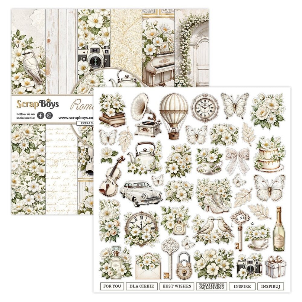 ScrapBoys Romantic Garden 12x12 Inch Paper Pad (SB-ROGA-08) ScrapBoys Romantic Garden 12x12 Inch Paper Pad (SB-ROGA-08)