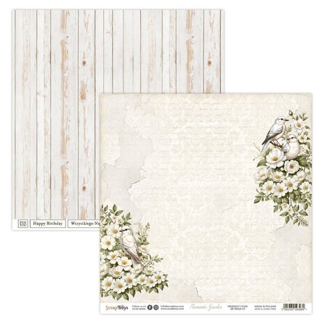 ScrapBoys Romantic Garden 12x12 Inch Paper Pad (SB-ROGA-08) ScrapBoys Romantic Garden 12x12 Inch Paper Pad (SB-ROGA-08)