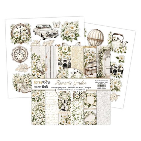 ScrapBoys Romantic Garden 8x8 Inch Paper Pad (SB-ROGA-10) ScrapBoys Romantic Garden 8x8 Inch Paper Pad (SB-ROGA-10)