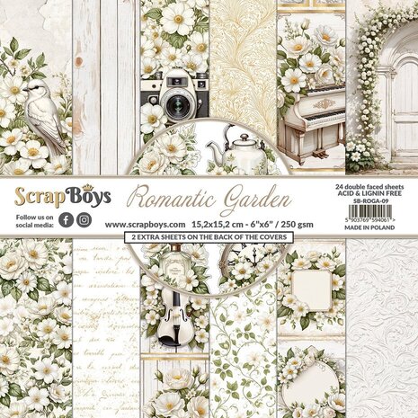 ScrapBoys Romantic Garden 6x6 Inch Paper Pad (SB-ROGA-09) ScrapBoys Romantic Garden 6x6 Inch Paper Pad (SB-ROGA-09)