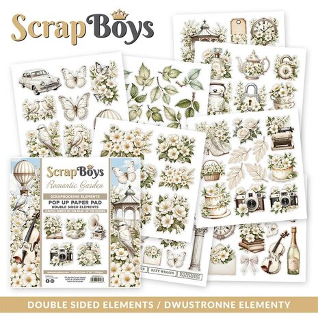 ScrapBoys Romantic Garden 6x6 Inch Pop Up Paper Pad (SB-ROGA-11) ScrapBoys Romantic Garden 6x6 Inch Pop Up Paper Pad (SB-ROGA-11)