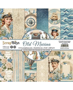 ScrapBoys Old Marina 6x6 Inch Paper Pad (SB-MARI-09)