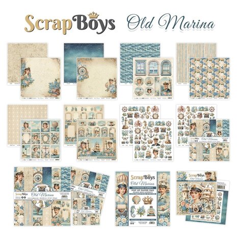 ScrapBoys Old Marina 6x6 Inch Paper Pad (SB-MARI-09)