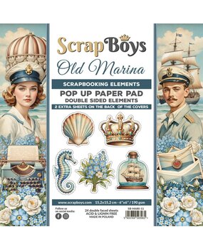 ScrapBoys Old Marina 6x6 Inch Pop Up Paper Pad (SB-MARI-11)