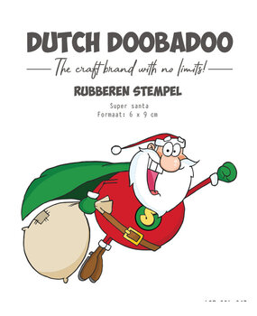 Dutch Doobadoo Rubber Stamp Super Santa (497.004.013)* Dutch Doobadoo Rubber Stamp Super Santa (497.004.013)*