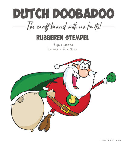 Dutch Doobadoo Rubber Stamp Super Santa (497.004.013) Dutch Doobadoo Rubber Stamp Super Santa (497.004.013)