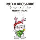 Dutch Doobadoo Rubber Stamp Konijn Kerstboom (497.004.018)