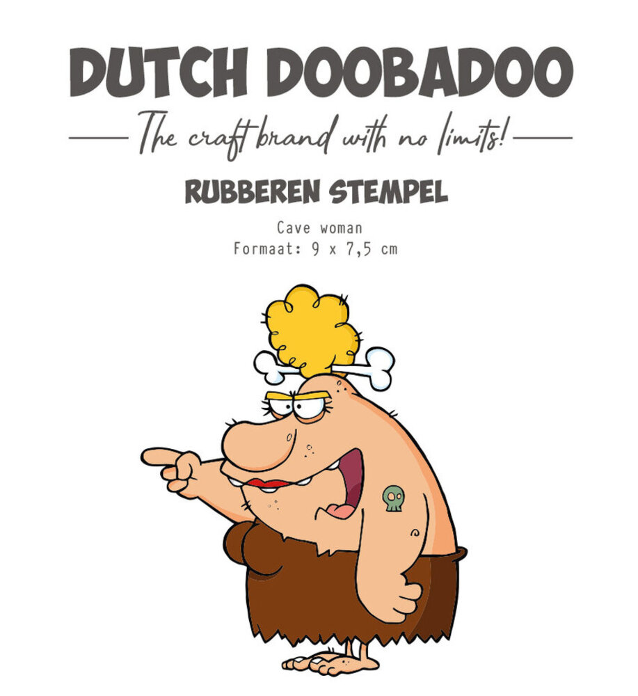 Dutch Doobadoo Rubber Stamp Cave Woman (497.004.016)