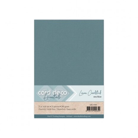 Card Deco Linen Cardstock Sea Blue 10 Vel A5 (LKK-A540) Card Deco Linen Cardstock Sea Blue 10 Vel A5 (LKK-A540)