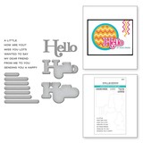 Spellbinders Spotlight Florals and Frames A Little Hello Sentiments Clear Stamp & Die Set (SDS-191)