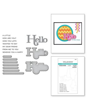 Spellbinders Spotlight Florals and Frames A Little Hello Sentiments Clear Stamp & Die Set (SDS-191) Spellbinders Spotlight Florals and Frames A Little Hello Sentiments Clear Stamp & Die Set (SDS-191)