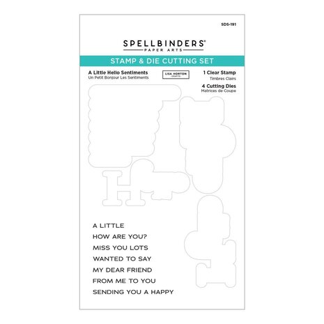 Spellbinders Spotlight Florals and Frames A Little Hello Sentiments Clear Stamp & Die Set (SDS-191) Spellbinders Spotlight Florals and Frames A Little Hello Sentiments Clear Stamp & Die Set (SDS-191)