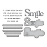 Spellbinders Spotlight Florals and Frames You Make Me Smile Sentiments Clear Stamp & Die Set (SDS-192) Spellbinders Spotlight Florals and Frames You Make Me Smile Sentiments Clear Stamp & Die Set (SDS-192)