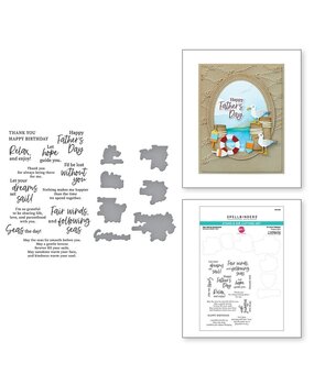 Spellbinders Fair Winds Sentiments Clear Stamp & Die Set (SDS-193) Spellbinders Fair Winds Sentiments Clear Stamp & Die Set (SDS-193)