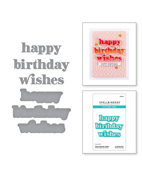 Spellbinders Out and About Happy Birthday Wishes Dies (S3-514)