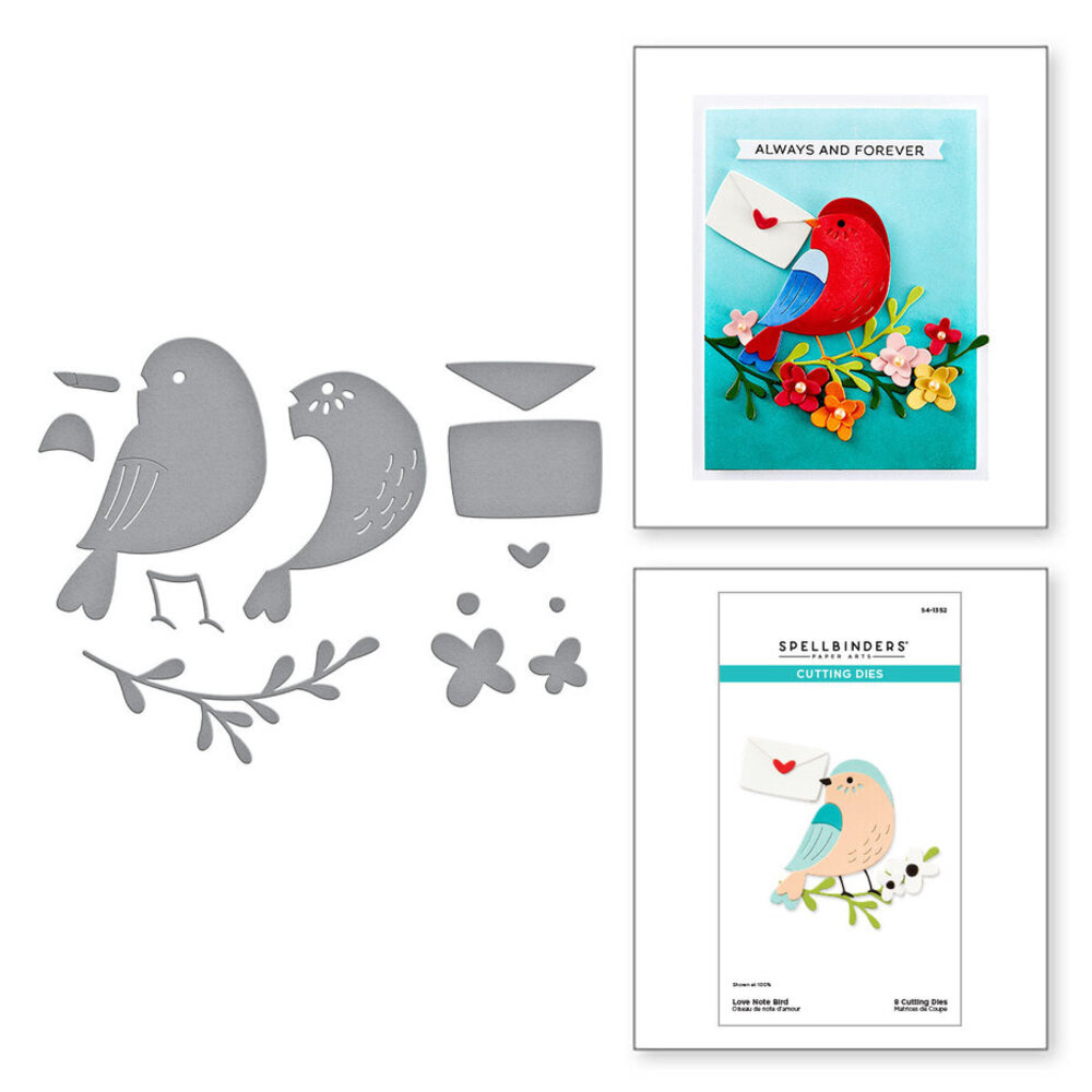 Spellbinders Out and About Love Note Bird Dies (S4-1352)