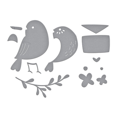 Spellbinders Out and About Love Note Bird Dies (S4-1352)