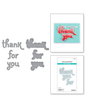 Spellbinders Out and About Stitched Thank You & For You Dies (S4-1355)