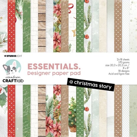 Creative Craftlab Essentials A Christmas Story 8x8 Inch Paper Pad (CCL-ES-DPP220) Creative Craftlab Essentials A Christmas Story 8x8 Inch Paper Pad (CCL-ES-DPP220)